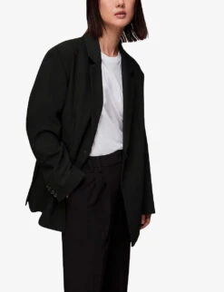 Whistles Carla Oversized-fit Woven Blazer 7 Whistles Carla Oversized-fit Woven Blazer -The Fashion Shop R04057354 BLACK ALT02