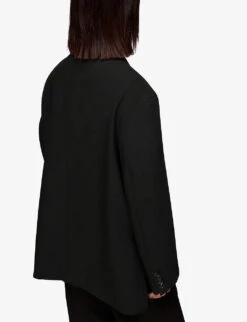 Whistles Carla Oversized-fit Woven Blazer 8 Whistles Carla Oversized-fit Woven Blazer -The Fashion Shop R04057354 BLACK ALT03