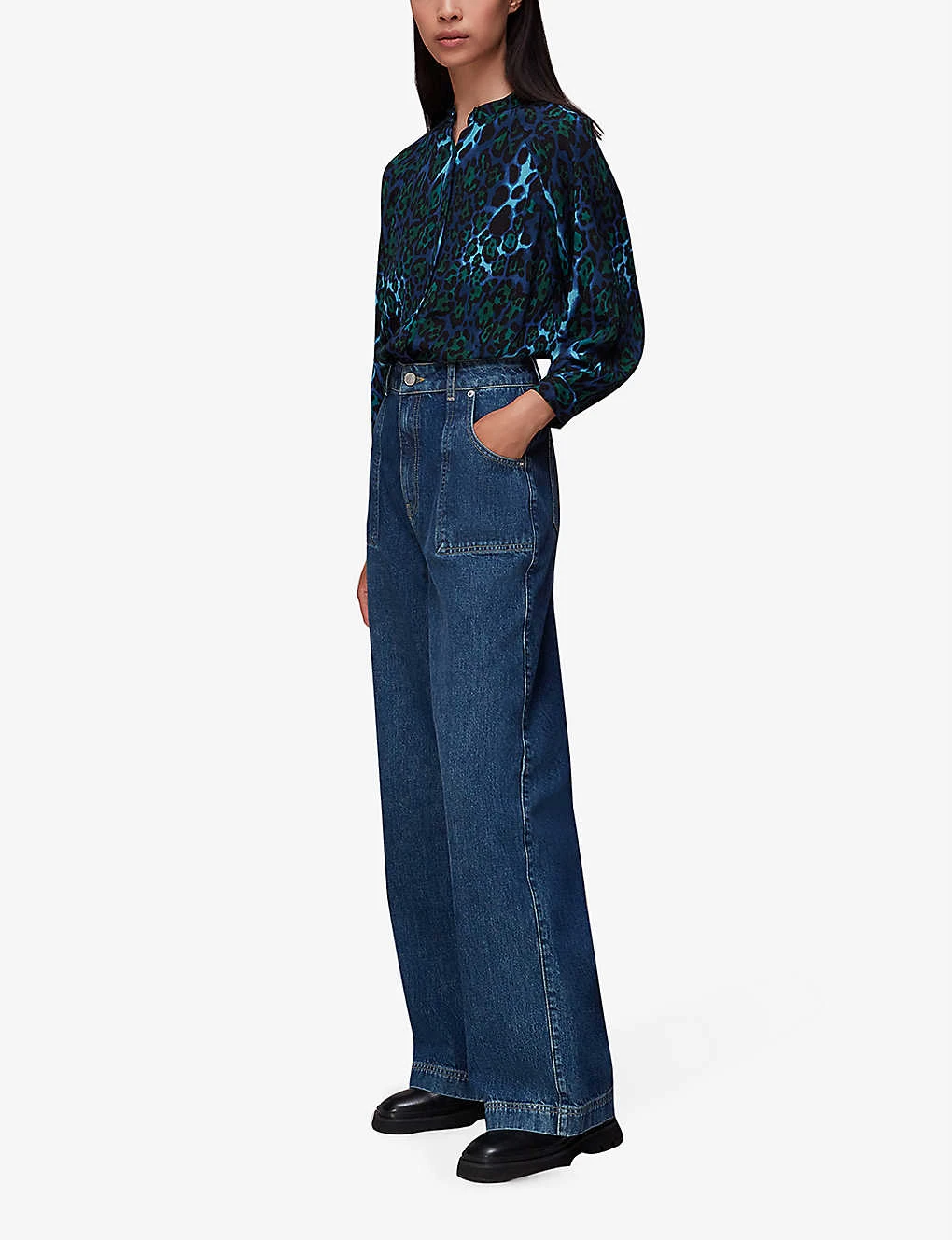 Whistles Night Cat Leopard-print Woven Shirt 2 Whistles Night Cat Leopard-print Woven Shirt - Image 2