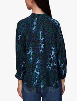 Whistles Night Cat Leopard-print Woven Shirt 8 Whistles Night Cat Leopard-print Woven Shirt -The Fashion Shop R04057355 MULTICOLOURED ALT03