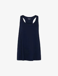 Whistles Scoop-neck Curved-hem Cotton-jersey Vest Top