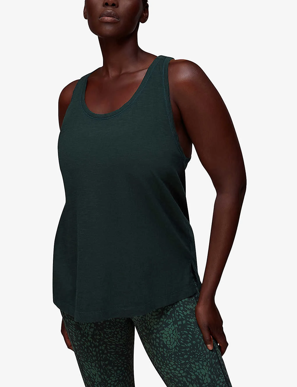 Whistles Scoop-neck Racerback Cotton Vest Top 3 Whistles Scoop-neck Racerback Cotton Vest Top - Image 3