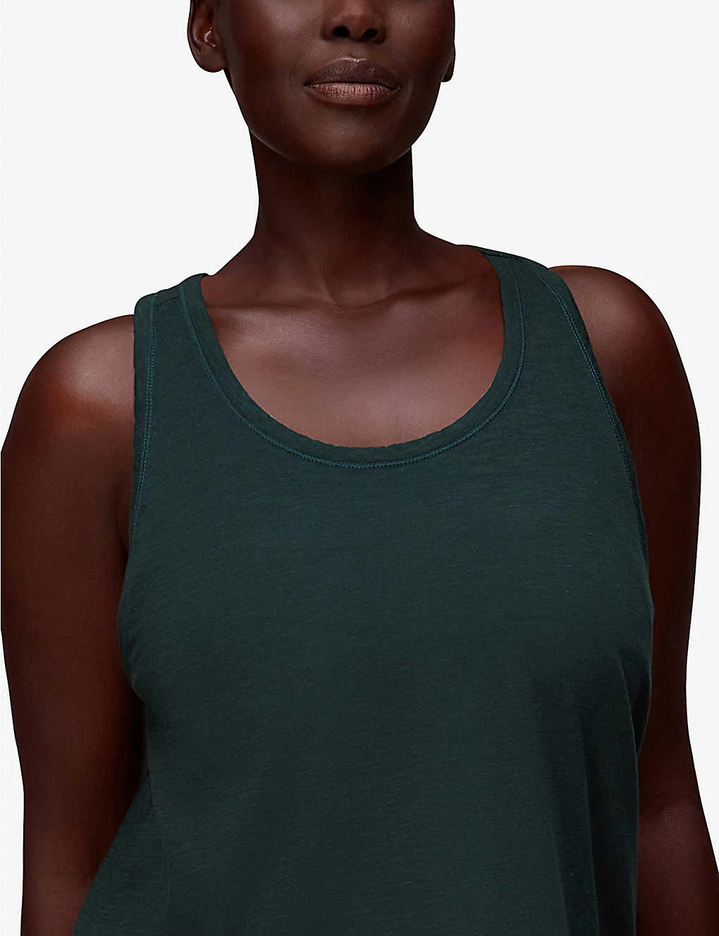 Whistles Scoop-neck Racerback Cotton Vest Top 5 Whistles Scoop-neck Racerback Cotton Vest Top - Image 5