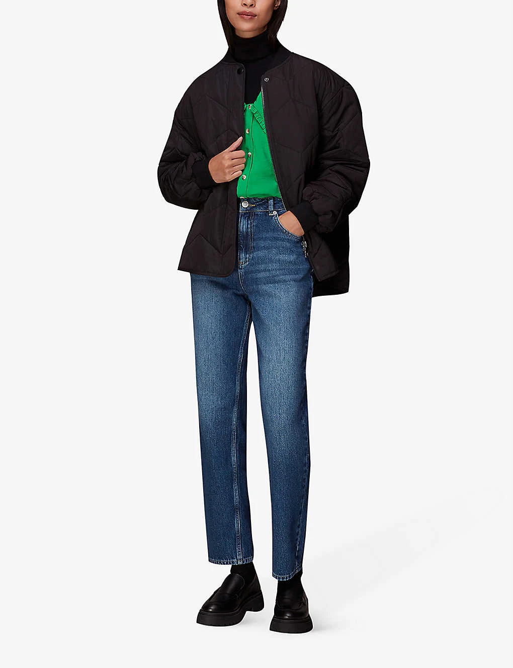 Whistles Oversized-collar Ruffled-trim Woven Top 2 Whistles Oversized-collar Ruffled-trim Woven Top - Image 2