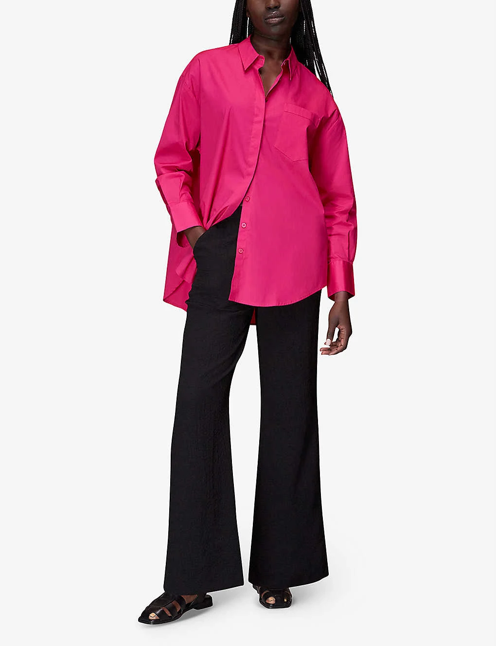 Whistles Collared Oversized-fit Cotton Shirt 2 Whistles Collared Oversized-fit Cotton Shirt - Image 2