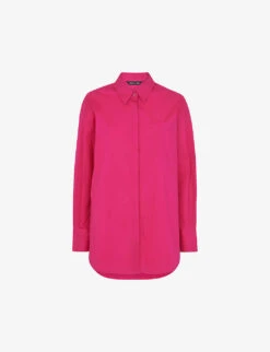 Whistles Collared Oversized-fit Cotton Shirt