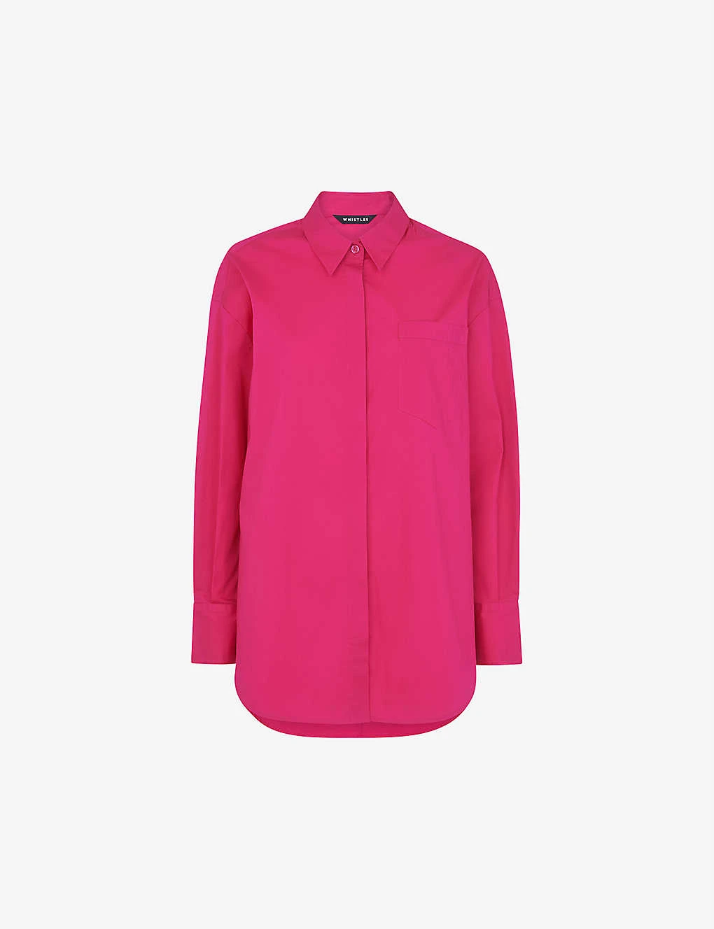 Whistles Collared Oversized-fit Cotton Shirt 1 Whistles Collared Oversized-fit Cotton Shirt