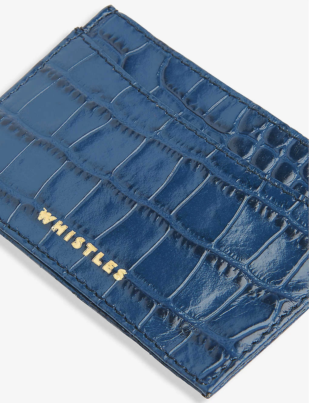 Whistles Shiny Croc-effect Leather Card Holder 2 Whistles Shiny Croc-effect Leather Card Holder - Image 2