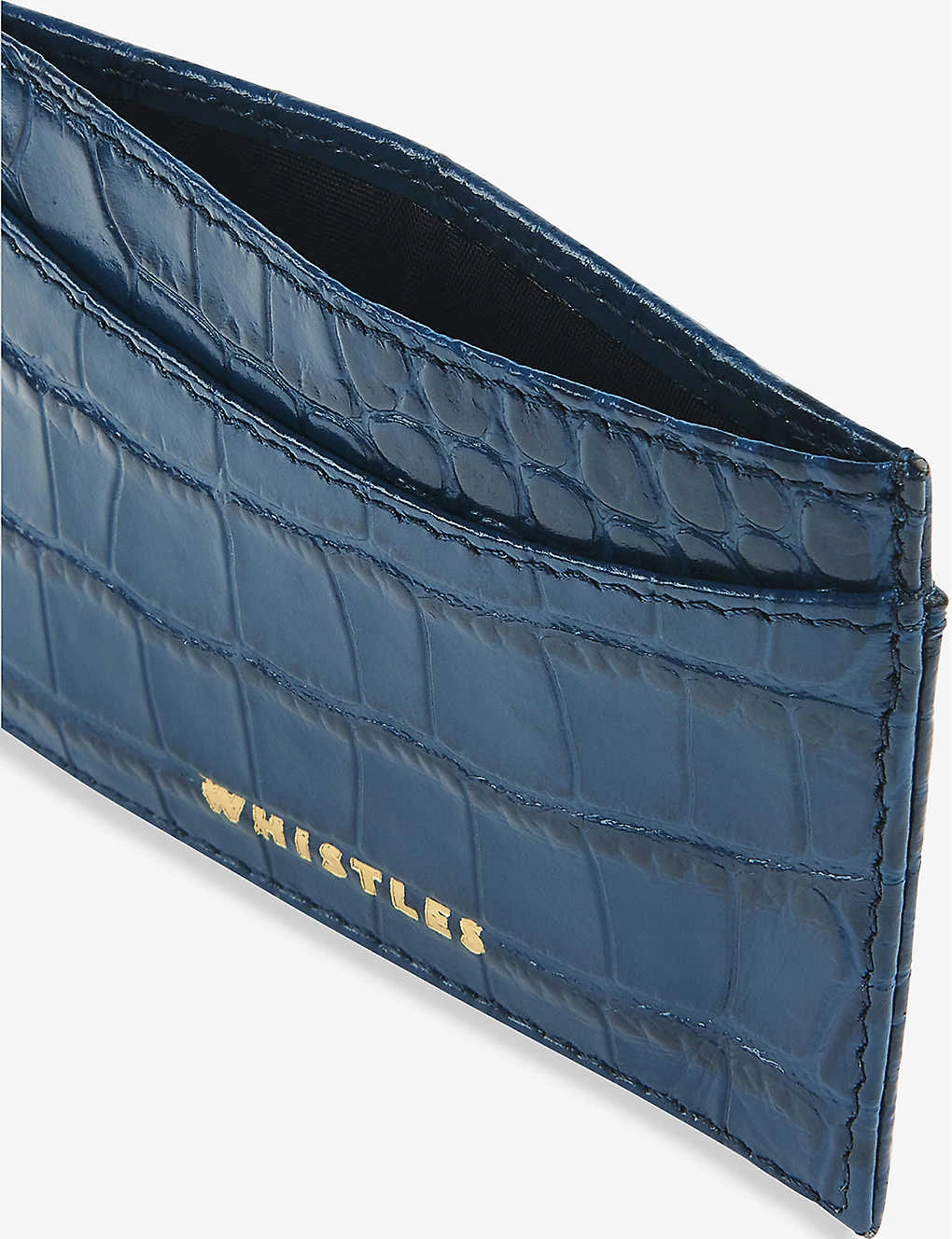 Whistles Shiny Croc-effect Leather Card Holder 4 Whistles Shiny Croc-effect Leather Card Holder - Image 4