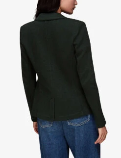 Whistles Slim-fit Single-breasted Organic Cotton-jersey Blazer -The Fashion Shop R04061430 ALT03