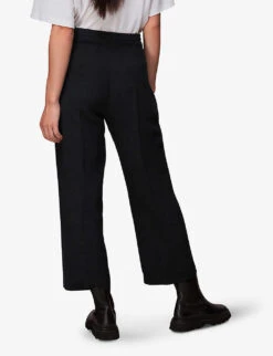 Whistles Wide-leg Cropped Recycled-polyester Trousers 8 Whistles Wide-leg Cropped Recycled-polyester Trousers -The Fashion Shop R04062887 BLACK ALT03