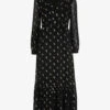 Whistles Dobby Polka-dot Chiffon Midi Dress