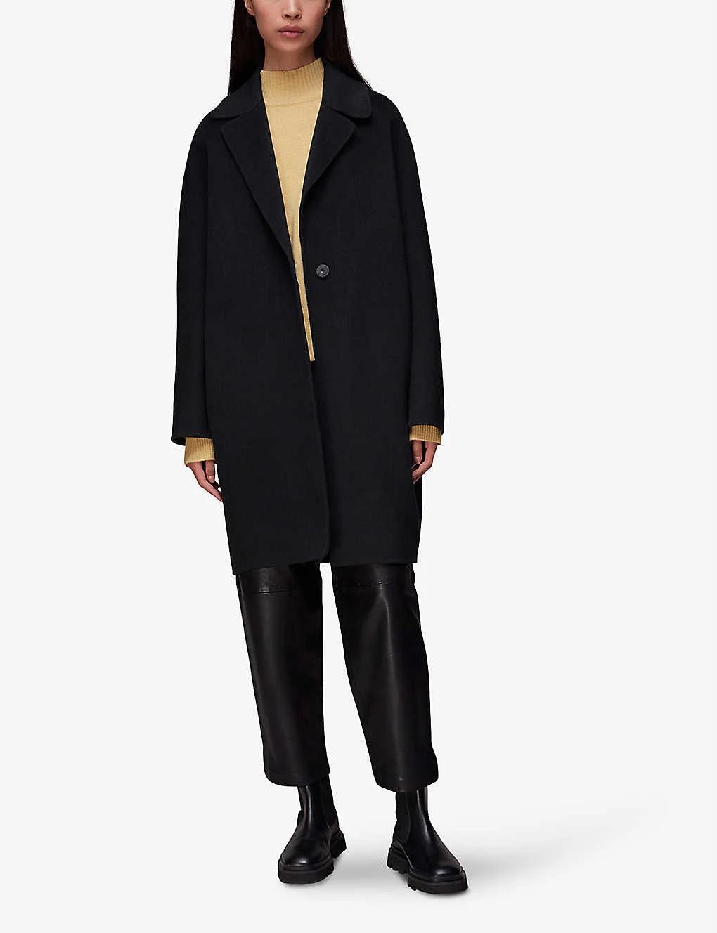 Whistles Double-faced Cocoon-shape Wool Coat 2 Whistles Double-faced Cocoon-shape Wool Coat - Image 2