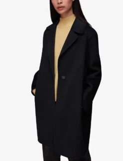 Whistles Double-faced Cocoon-shape Wool Coat 7 Whistles Double-faced Cocoon-shape Wool Coat -The Fashion Shop R04063906 BLACK ALT02