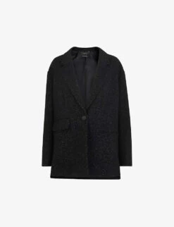 Whistles Maria Single-breasted Woven Coat