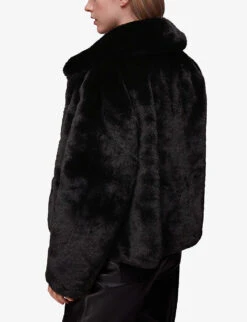 Whistles Drew Boxy-fit Faux-fur Coat 8 Whistles Drew Boxy-fit Faux-fur Coat -The Fashion Shop R04064355 BLACK ALT03