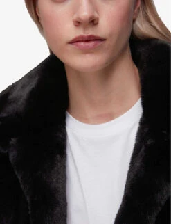 Whistles Drew Boxy-fit Faux-fur Coat 9 Whistles Drew Boxy-fit Faux-fur Coat -The Fashion Shop R04064355 BLACK ALT04