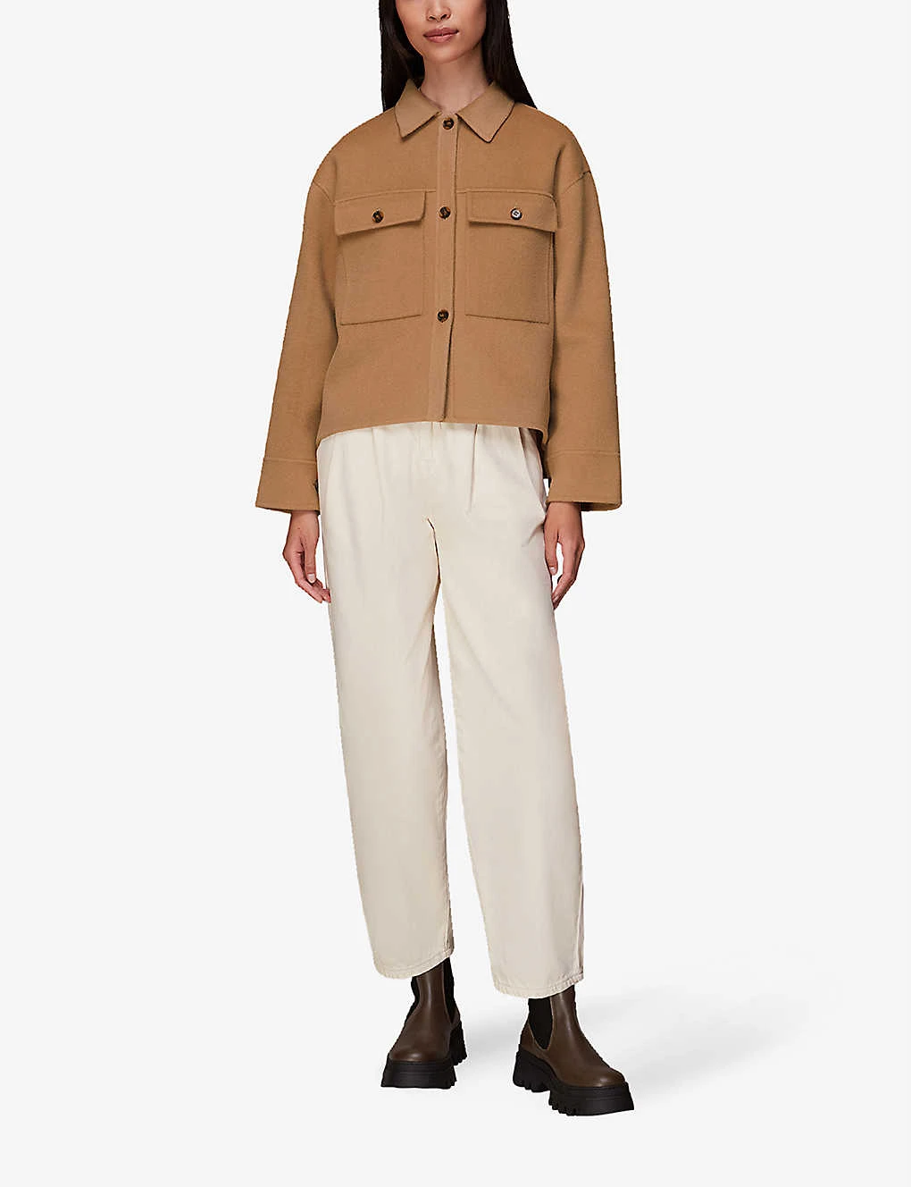 Whistles Hannah Boxy-fit Wool-blend Overshirt 2 Whistles Hannah Boxy-fit Wool-blend Overshirt - Image 2