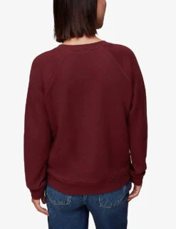 Whistles Bien Relaxed-fit Cotton Sweatshirt -The Fashion Shop R04064361 PURPLE ALT03