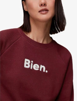 Whistles Bien Relaxed-fit Cotton Sweatshirt -The Fashion Shop R04064361 PURPLE ALT04