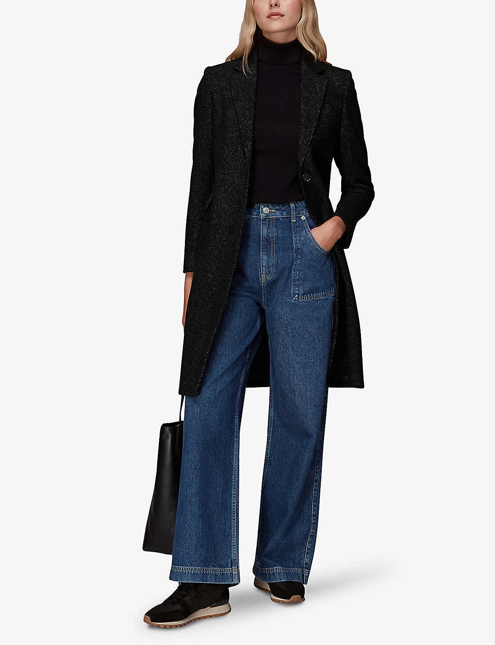 Whistles Flecked-detail Slim-fit Wool-blend Coat 2 Whistles Flecked-detail Slim-fit Wool-blend Coat - Image 2