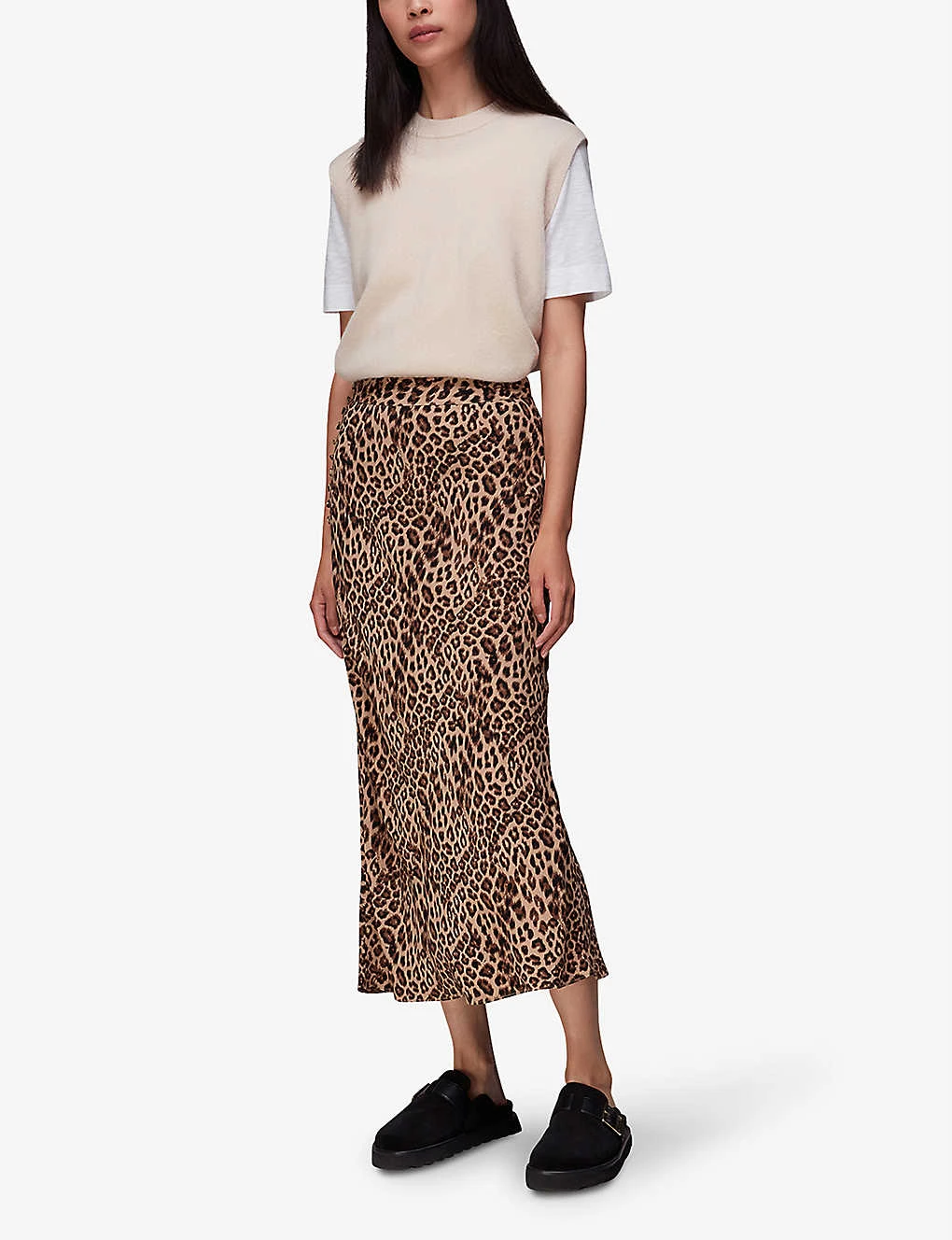 Whistles Cheetah-print Woven Midi Skirt 2 Whistles Cheetah-print Woven Midi Skirt - Image 2