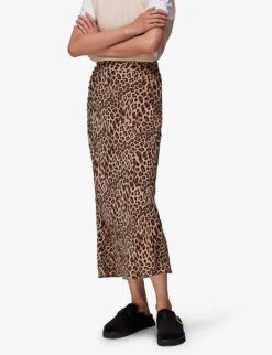 Whistles Cheetah-print Woven Midi Skirt 7 Whistles Cheetah-print Woven Midi Skirt -The Fashion Shop R04064442 MULTICOLOURED ALT02