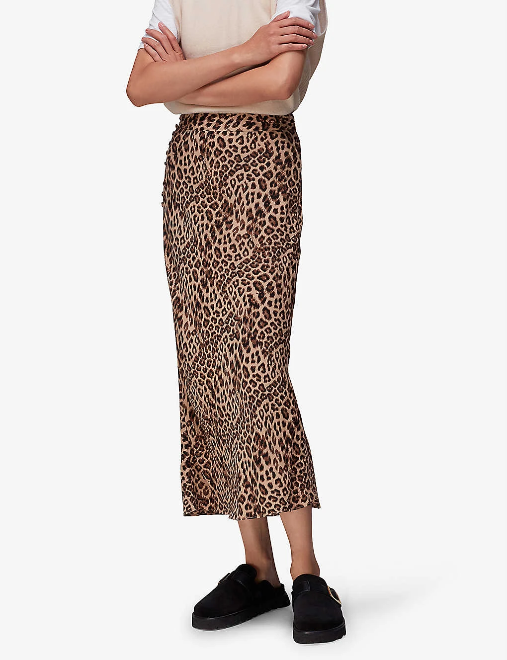 Whistles Cheetah-print Woven Midi Skirt 3 Whistles Cheetah-print Woven Midi Skirt - Image 3