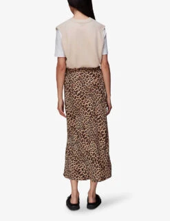 Whistles Cheetah-print Woven Midi Skirt 8 Whistles Cheetah-print Woven Midi Skirt -The Fashion Shop R04064442 MULTICOLOURED ALT03