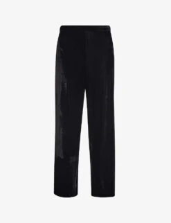 Whistles High-rise Wide-leg Cropped Velvet Trousers