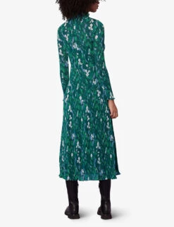 Whistles Kaleidoscope Recycled-polyester Midi Dress 8 Whistles Kaleidoscope Recycled-polyester Midi Dress -The Fashion Shop R04064985 MULTICOLOURED ALT03