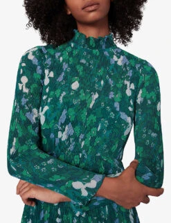 Whistles Kaleidoscope Recycled-polyester Midi Dress 9 Whistles Kaleidoscope Recycled-polyester Midi Dress -The Fashion Shop R04064985 MULTICOLOURED ALT04