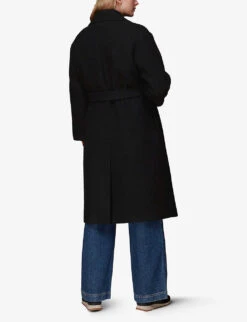 Whistles Lorna Tie-waist Wool Coat -The Fashion Shop R04065889 BLACK ALT03