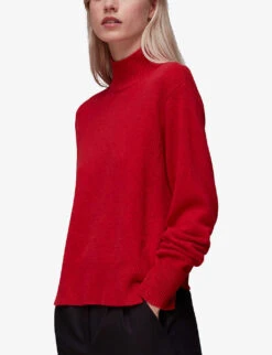 Whistles Ferne Wool Knitted Jumper -The Fashion Shop R04068731 RED ALT02