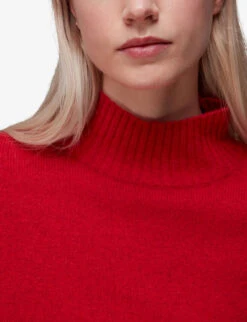 Whistles Ferne Wool Knitted Jumper -The Fashion Shop R04068731 RED ALT04