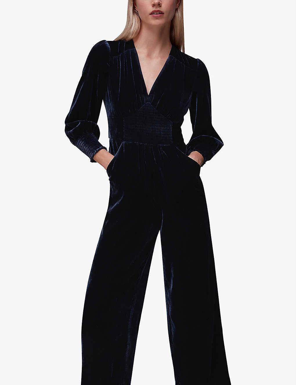 Whistles Puff-sleeve Woven Jumpsuit 3 Whistles Puff-sleeve Woven Jumpsuit - Image 3