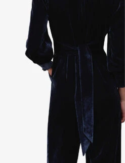 Whistles Puff-sleeve Woven Jumpsuit 11 Whistles Puff-sleeve Woven Jumpsuit -The Fashion Shop R04068735 NAVY ALT05