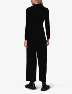 Whistles V-neckline Woven Jumpsuit 8 Whistles V-neckline Woven Jumpsuit -The Fashion Shop R04068736 BLACK ALT03