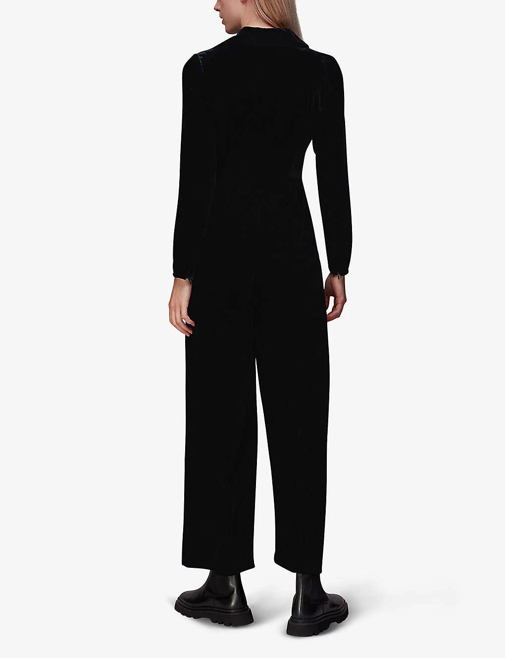 Whistles V-neckline Woven Jumpsuit 4 Whistles V-neckline Woven Jumpsuit - Image 4