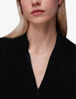 Whistles V-neckline Woven Jumpsuit 9 Whistles V-neckline Woven Jumpsuit -The Fashion Shop R04068736 BLACK ALT04