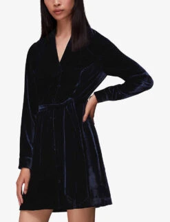 Whistles Woven Mini Dress -The Fashion Shop R04068738 NAVY ALT02