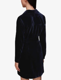 Whistles Woven Mini Dress -The Fashion Shop R04068738 NAVY ALT03