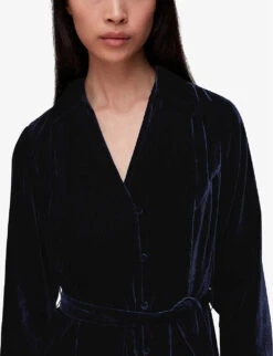 Whistles Woven Mini Dress -The Fashion Shop R04068738 NAVY ALT04