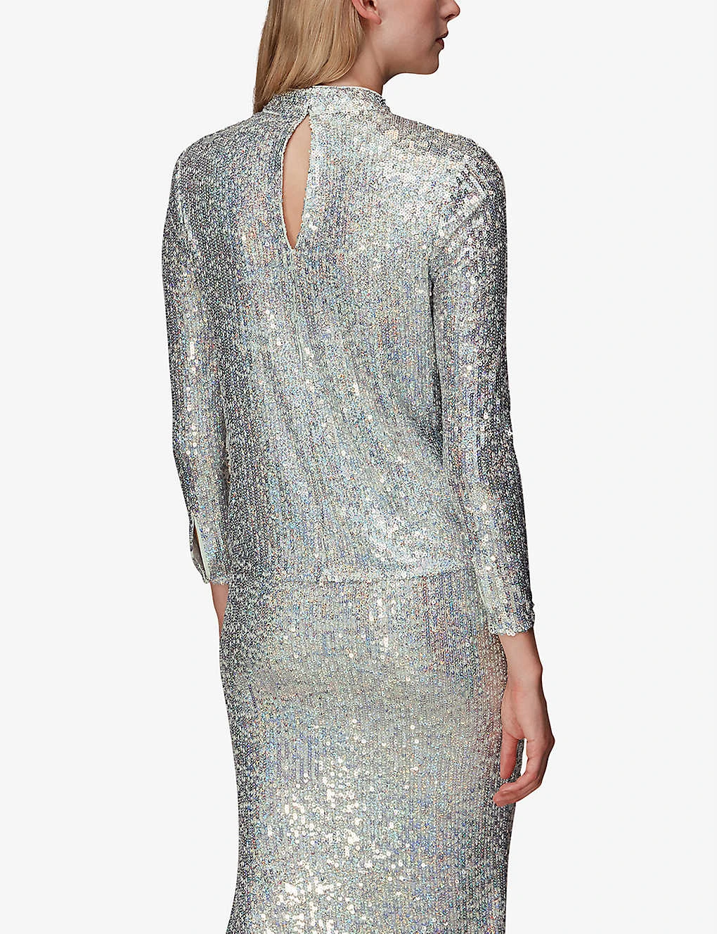 Whistles High-neck Sequin-embellished Top 4 Whistles High-neck Sequin-embellished Top - Image 4