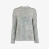 Whistles High-neck Sequin-embellished Top