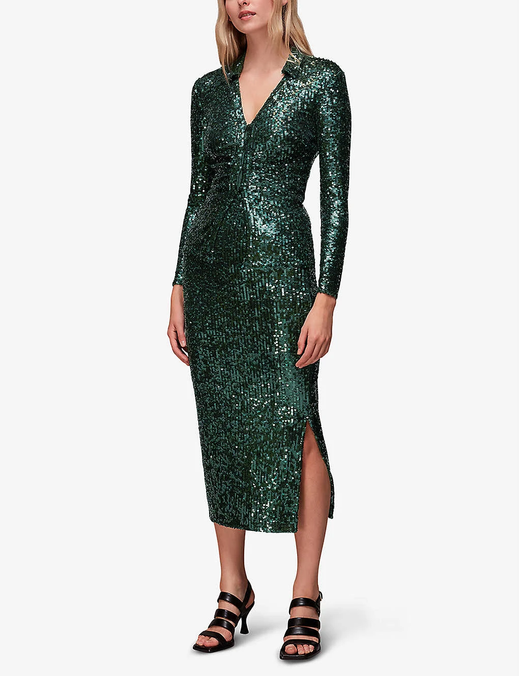 Whistles Recycled Polyester-blend Midi Skirt 2 Whistles Recycled Polyester-blend Midi Skirt - Image 2