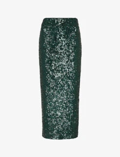 Whistles Recycled Polyester-blend Midi Skirt