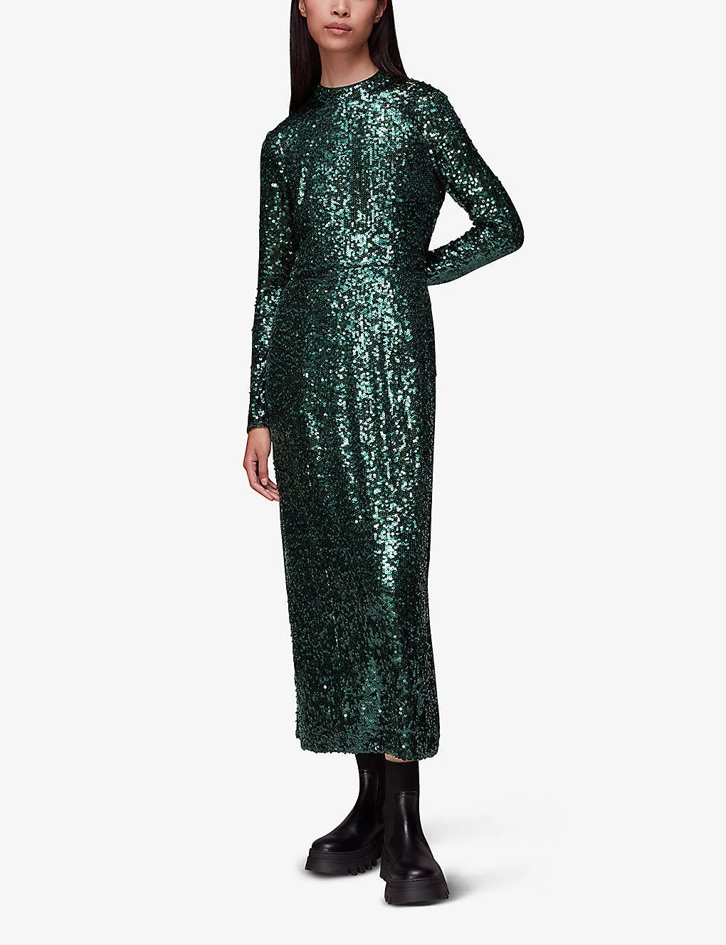 Whistles Stretch-woven Midi Dress 2 Whistles Stretch-woven Midi Dress - Image 2