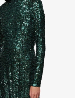 Whistles Stretch-woven Midi Dress 10 Whistles Stretch-woven Midi Dress -The Fashion Shop R04069781 DARKGREEN ALT04