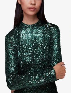 Whistles Stretch-woven Midi Dress 11 Whistles Stretch-woven Midi Dress -The Fashion Shop R04069781 DARKGREEN ALT05